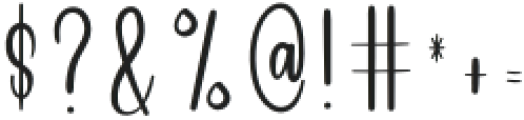 Eternal Signature Regular otf (400) Font OTHER CHARS