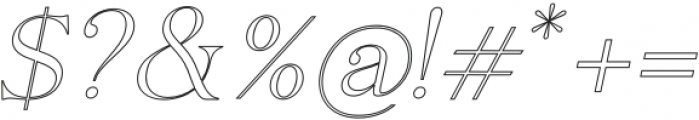 Etero ItalicOutline otf (400) Font OTHER CHARS