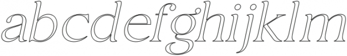 Etero ItalicOutline otf (400) Font LOWERCASE