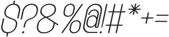 Etgea Thin Italic otf (100) Font OTHER CHARS