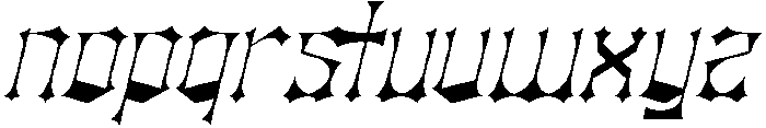Etherain Italic otf (400) Font LOWERCASE
