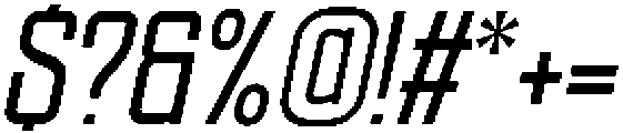 Ethere S Bold Condensed It otf (700) Font OTHER CHARS
