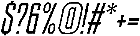 Ethere S Bold Ultra Condensed It otf (700) Font OTHER CHARS