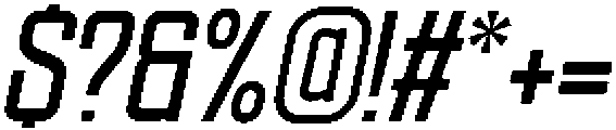 Ethere S Extra Bold Condensed It otf (700) Font OTHER CHARS