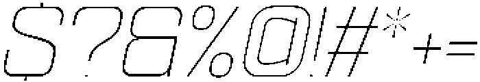 Ethere S Extra Light Semi Expanded It otf (200) Font OTHER CHARS