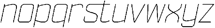 Ethere S Extra Light Semi Expanded It otf (200) Font LOWERCASE