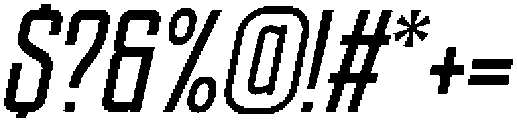 Ethere S ExtraBold X Condensed It otf (700) Font OTHER CHARS