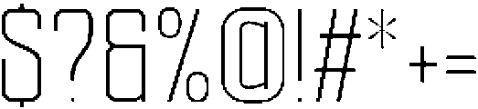 Ethere S Light Condensed otf (300) Font OTHER CHARS