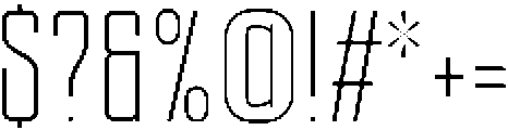 Ethere S Light Extra Condensed otf (300) Font OTHER CHARS