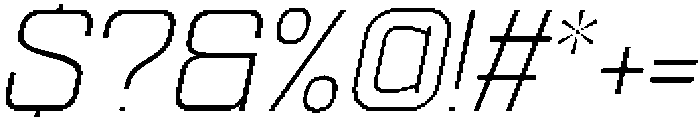 Ethere S Light Semi Expanded It otf (300) Font OTHER CHARS