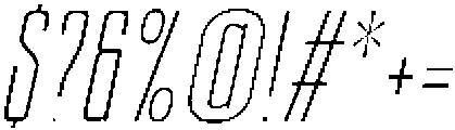 Ethere S Light Ultra Condensed It otf (300) Font OTHER CHARS