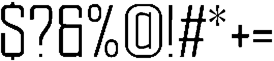 Ethere S Medium Condensed otf (500) Font OTHER CHARS