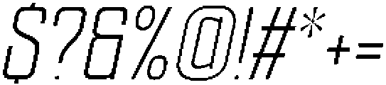 Ethere S Regular Condensed It otf (400) Font OTHER CHARS