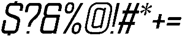Ethere S SemiBold SemiCondensed It otf (600) Font OTHER CHARS
