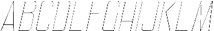 Ethere S Thin Condensed it otf (100) Font UPPERCASE