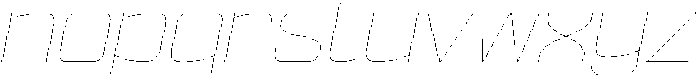 Ethere S Thin Extra Expanded It otf (100) Font LOWERCASE