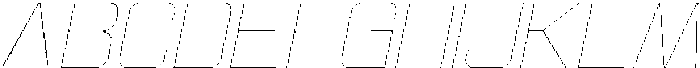Ethere S Thin Semi Expanded It otf (100) Font UPPERCASE