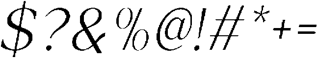 Ethereal Glamour Extra Light Italic otf (200) Font OTHER CHARS