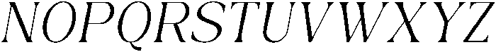 Ethereal Glamour Extra Light Italic otf (200) Font UPPERCASE