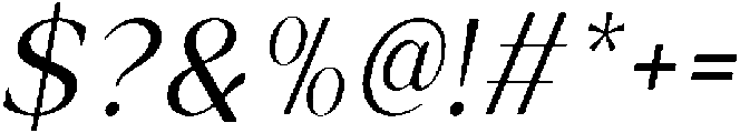 Ethereal Glamour Light Italic otf (300) Font OTHER CHARS