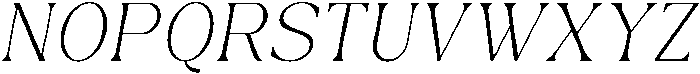 Ethereal Glamour Thin Italic otf (100) Font UPPERCASE