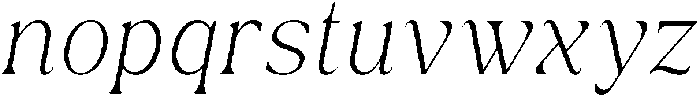 Ethereal Glamour Thin Italic otf (100) Font LOWERCASE