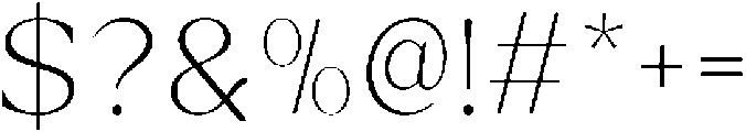 Ethereal Glamour Thin otf (100) Font OTHER CHARS