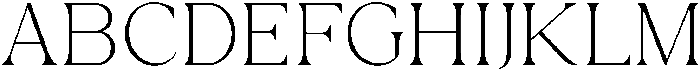 Ethereal Glamour Thin otf (100) Font UPPERCASE