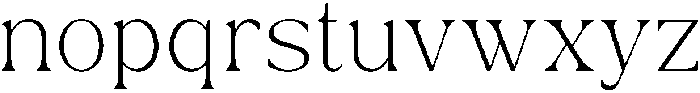 Ethereal Glamour Thin otf (100) Font LOWERCASE