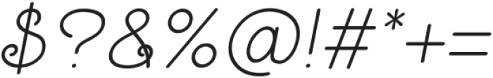 Ettobay Slant otf (400) Font OTHER CHARS