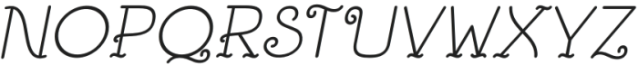 Ettobay Slant otf (400) Font UPPERCASE