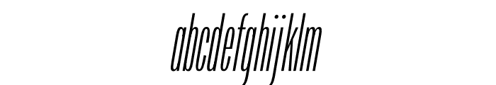 ETC ANYBODY LIGHT CONDENSED ITALIC Font LOWERCASE