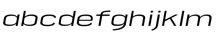 ETC ANYBODY REGULAR EXTENDED ITALIC Font LOWERCASE