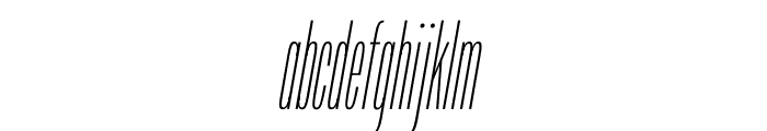 ETC ANYBODY THIN CONDENSED ITALIC Font LOWERCASE