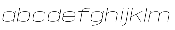 ETC ANYBODY THIN EXTENDED ITALIC Font LOWERCASE