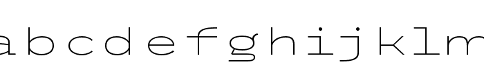 ETC Trispace Thin Extended Font LOWERCASE