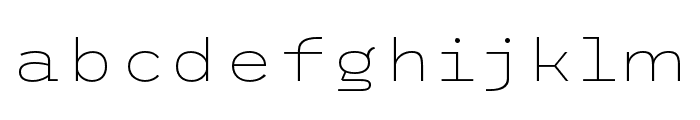 ETC Trispace Thin Wide Font LOWERCASE