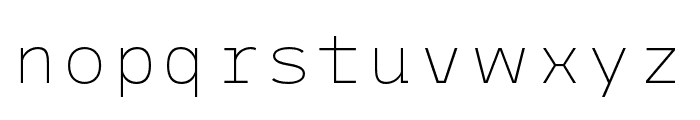 ETC Trispace Thin Font LOWERCASE