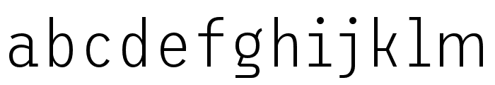 ETC Trispace Ultra Light Narrow Font LOWERCASE