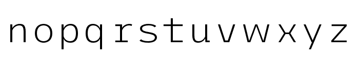 ETC Trispace Ultra Light Font LOWERCASE