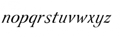 Eterea LC Italic Font LOWERCASE