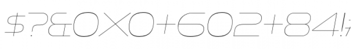 Ethnocentric UltraLight Italic Font OTHER CHARS