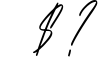 Etiquette Signature font Font OTHER CHARS