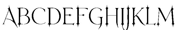 Ethereal Nymeria Personal Use R Font UPPERCASE