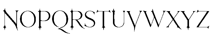 Ethereal Nymeria Personal Use R Font UPPERCASE