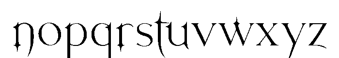 Ethereal Nymeria Personal Use R Font LOWERCASE