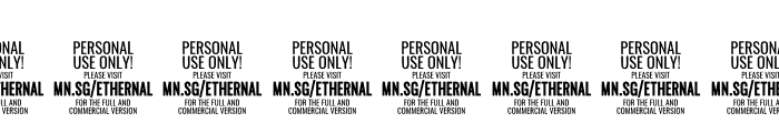 Ethernal Bold PERSONAL USE Font OTHER CHARS