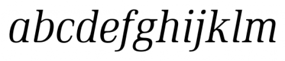 Ethos Condensed Light Italic Font LOWERCASE