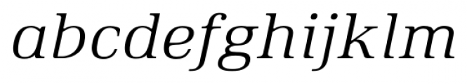 Ethos Expanded Light Italic Font LOWERCASE
