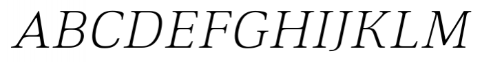 Ethos Expanded Thin Italic Font UPPERCASE